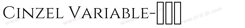 Cinzel Variable字体转换